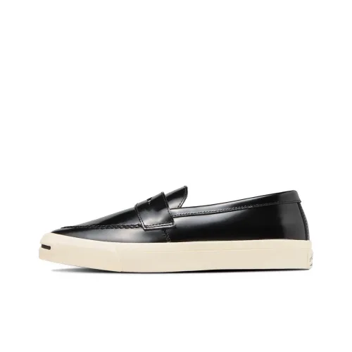 Конверс Jack Purcell Loafer RH Anti-Slip Lightweight Low-Top Скейтборд Кроссовки Unisex Японская Версия Черные