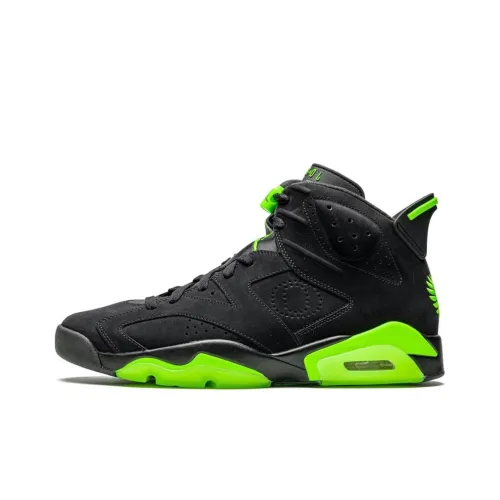 Jordan Air Jordan 6 Retro 'Oregon Ducks' Амортизация High Top Винтажные баскетбольные кроссовки Мужские Черные Зеленые