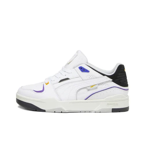 PUMA Slipstream Bball Low Топ Кроссовки для скейтбординга Унисекс Белый Фиолетовый