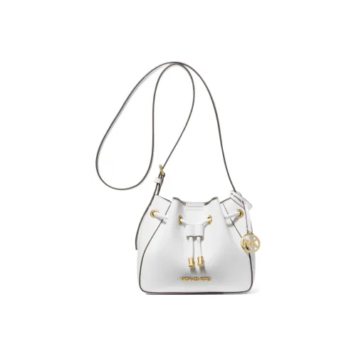 MICHAEL KORS Phoebe Холст Хлопок Ведро Сумка Плечевая Сумка Маленькая Женская Белая