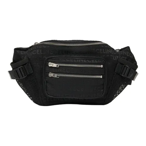 CELINE Жаккард Телячья кожа Одно плечо Сумка через плечо Слинг-сумка Сумка на пояс Мужская Черная