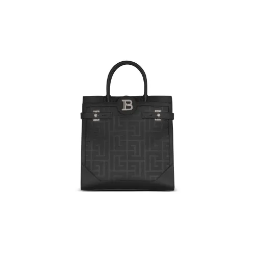 BALMAIN B Buzz Телячья кожа Тоут Сумка Сумка для покупок Сумка Мужская Черная