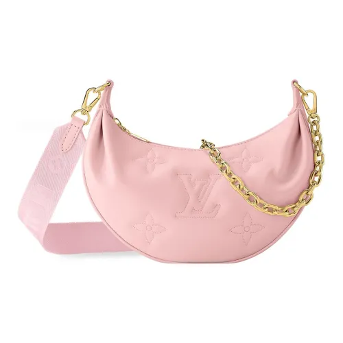 LOUIS VUITTON Over The Moon Гладкая коровья кожа Пельменная сумка через плечо Женская Розовая