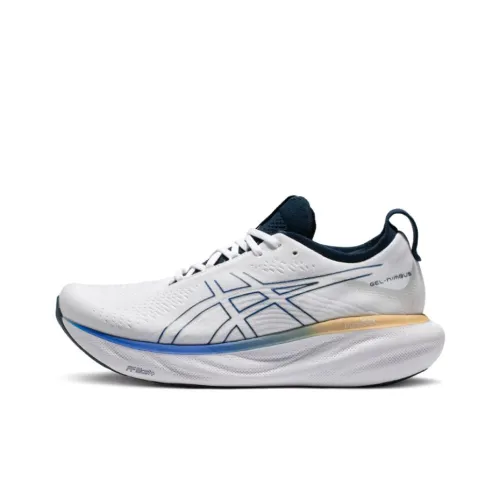 ASICS Гель Nimbus 25 Low Топ Марафон Длинный Бег Обувь Мужская Белый Черный Синий Оранжевый