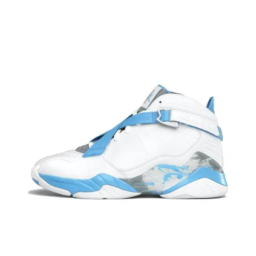 Jordan Air Jordan 8 Амортизация High Top Винтажные Баскетбольные Кроссовки Мужские Белый Синий