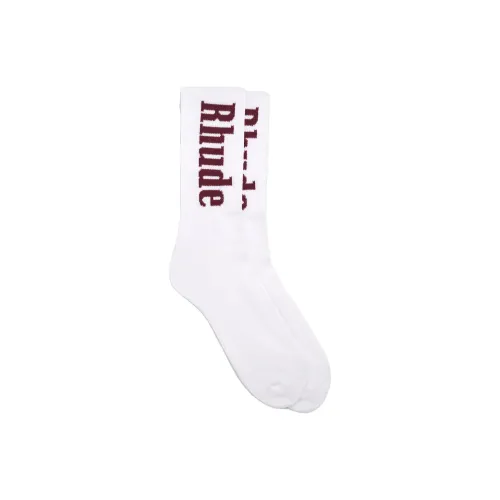 RHUDE Белые Мужские Носки MID до икры