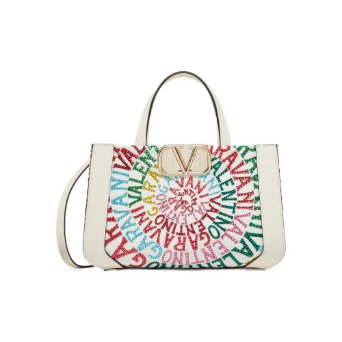 Valentino Garavani Кожа Панельная Холщовая Сумка-Тот Сумка для покупок Сумка через плечо Сумка маленькая Женская