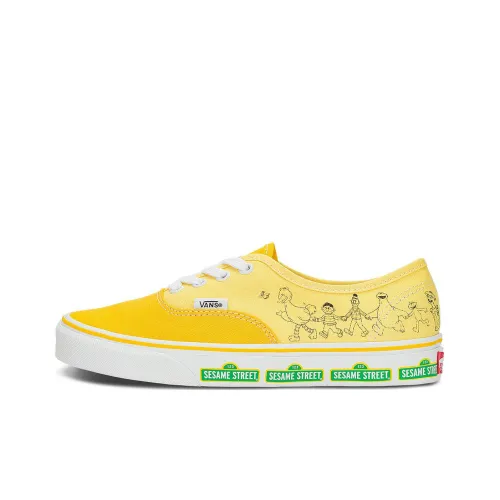 SESAME STREET x Vans Authentic Lightweight Low Top Скейтборд Кроссовки Унисекс Желтые