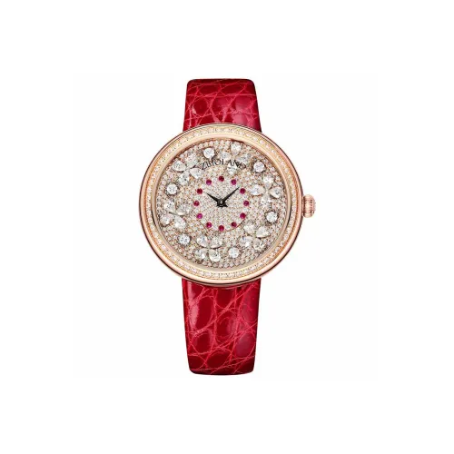 ZBIOLAND Кварцевый механизм Часы Женские Золото Циферблат ZBL6300