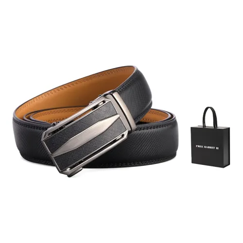 FREE RABBITⅡ Бизнес брюки натуральная кожа автоматическая застежка кожаные ремни мужской 3,5 см