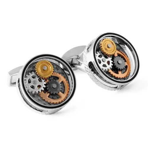 TATEOSSIAN Rhodium-покрытые, из углеродного волокна, с эмалированными запонками, мужские