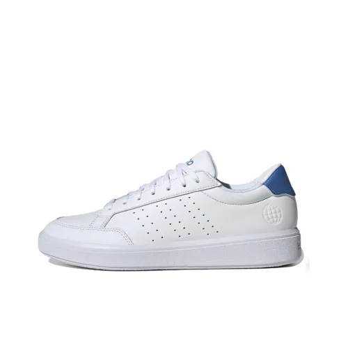 Adidas Neo Nova Court Slip Resistant Abrasion Resistant Низкие Скейтбординг Кроссовки Женские Белые Синие