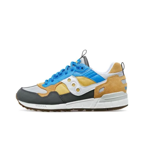 Saucony Shadow 5000 Slip-Resistant Abrasion-Resistant Low-Top Беговые кроссовки Унисекс Синий Желтый
