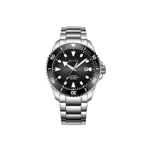 FIYTA Ocean Express Автоматический Механический Механизм Нержавеющая Сталь Ремешок Часы Мужские Черный Циферблат