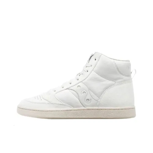 Saucony Jazz Court High Премиум Противоскользящие Устойчивые к истиранию Высокий Топ Скейтборд Кроссовки Унисекс Белый