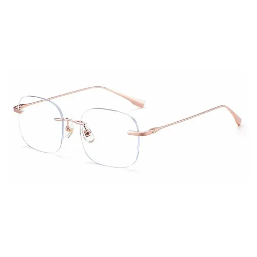 BERTHA Чистый титан Квадратные Оправы для очков Унисекс Серебряный Розовое золото