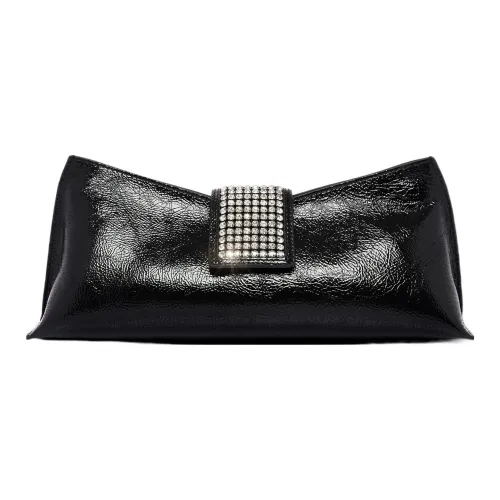 Manu Atelier Кожаный клатч женский черный