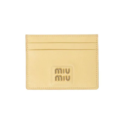 MIU MIU Кожа Держатель для карт Держатель для карт Женский Желтый