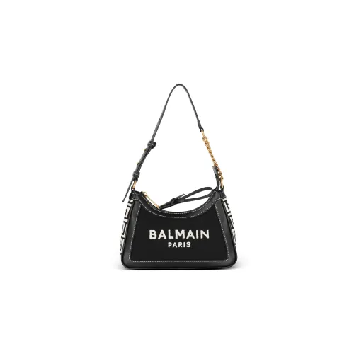 BALMAIN B Army Хлопок Телячья кожа Сумка через плечо Женская Черная