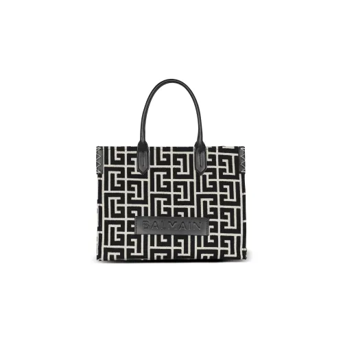 BALMAIN B Army Коровья кожа Тоут Сумка Сумка для покупок Сумка Обычный Женские Черный