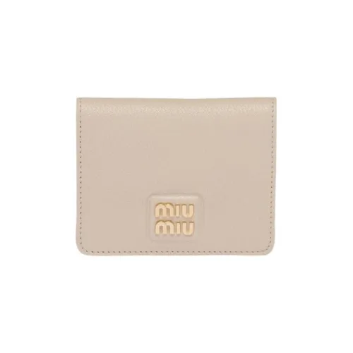 MIU MIU Кожа Кошелек Маленький Женский Бежевый