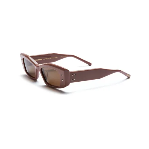 Valentino Пластиковая оправа нерегулярная форма солнцезащитные очки унисекс коричневый