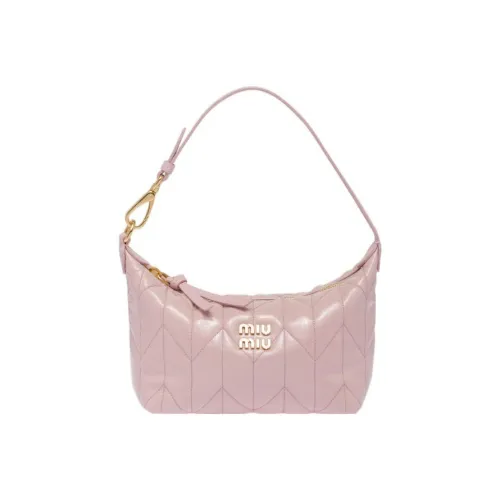 MIU MIU Matelassé Блестящий Лакированная кожа Телячья кожа Сумка Стандартная Женская Розовая