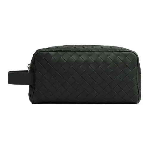 Bottega Veneta Клатч из коровьей кожи дорожная сумка мужская темно-зеленый каменно-зеленый