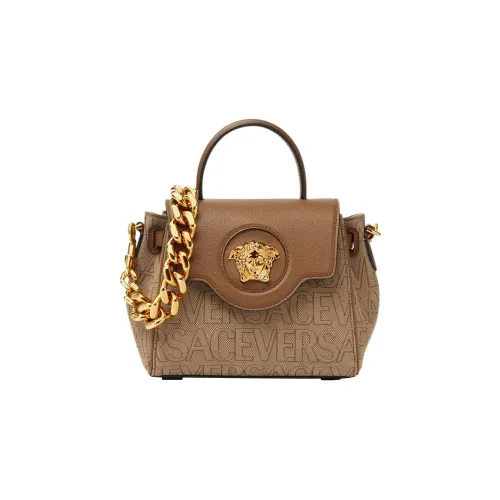 VERSACE La Medusa Сумка через плечо из коровьей кожи маленькая сумка женская коричневая