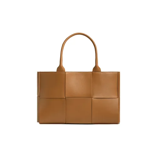 Bottega Veneta Arco Sheepskin Tote Bag Shopping Bag Handbag Small Women's Brown