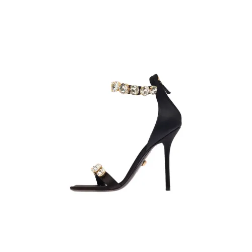 VERSACE One Ремешок Сандалии 11 см Женские Черные