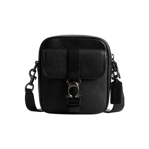 COACH Каменная кожа Camera Сумка Сумка через плечо Сумка на плечо Мини Мужская Черная