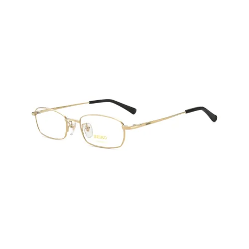 SEIKO Прямоугольные Оправы для очков Мужские Золотые