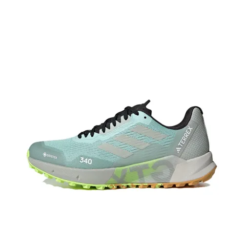 adidas Terrex Agravic Flow Gore Tex Trail Slip-resistant Abrasion-resistant Low Top Беговые кроссовки Мужской Asphalt Gray