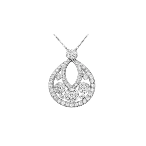 Van Cleef Arpels Snowflake Платиновые Подвески Женские Silver