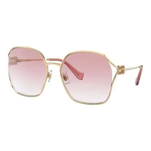MIU MIU Сплав Нерегулярная форма Солнцезащитные очки Женские Золото