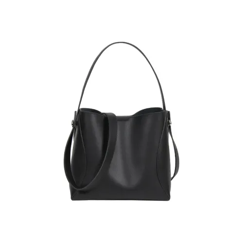 YOCAMU Сумка из подлинной коровьей кожи ведрообразной сумки через плечо сумка среднего размера женская черная белая коричневая