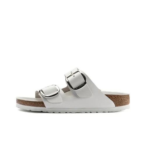 Birkenstock Arizona Big Buckle Антибактериальные Слипоны Женские Белые Узкие