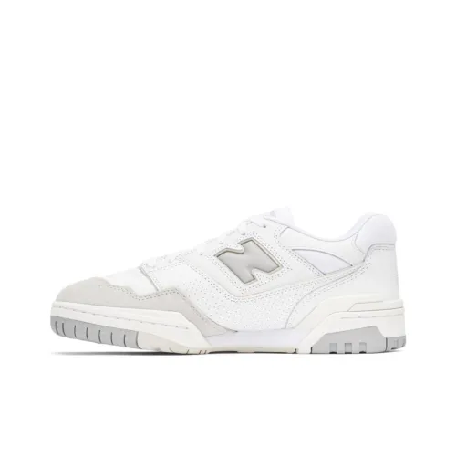 New Balance NB 550 Белый GREY Низкий Топ Винтажные Баскетбольные Кроссовки Унисекс Белый Серый