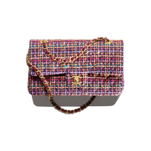 CHANEL Classic Flap CF Шерсть Twill Мягкая Шерстяная Сумка через плечо Женская Многоцветная