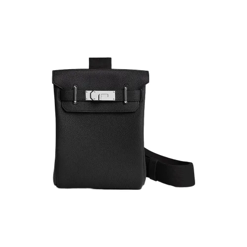 HERMES Hac a Dos Togo с кожей Evercolor Сумка через плечо Маленькая Мужская Черная