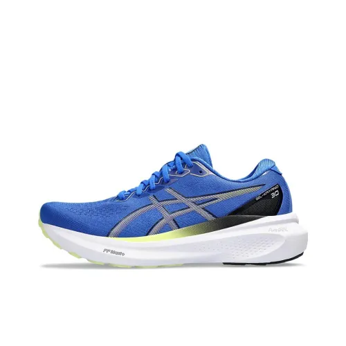 Asics Gel Kayano 30 Low Top Марафон Беговые кроссовки Мужские Синий Черный Желтый