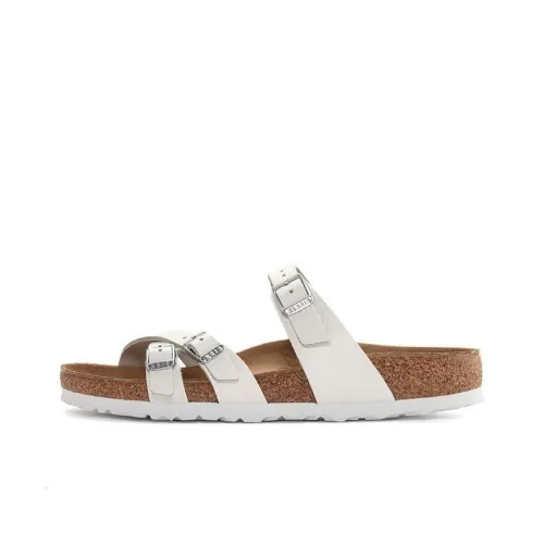 Birkenstock Стильные Сандалии Унисекс Белые Narrow Fit