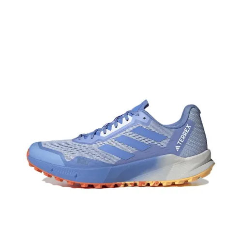 adidas Terrex Agravic Flow 2,0 Амортизирующие подошва Slip-resistant Дышащие Низкие Кроссовки для бега по пересеченной местности Мужские Синий Оранжевый