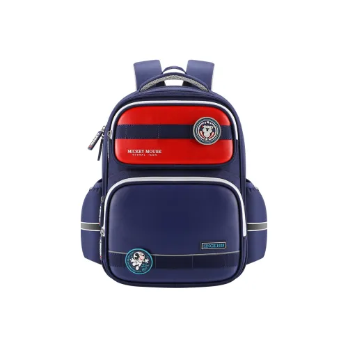Disney Mickey Series Полиэстер Рюкзак Для Детей Средний Детский Королевский Синий Темно-Синий Розовый