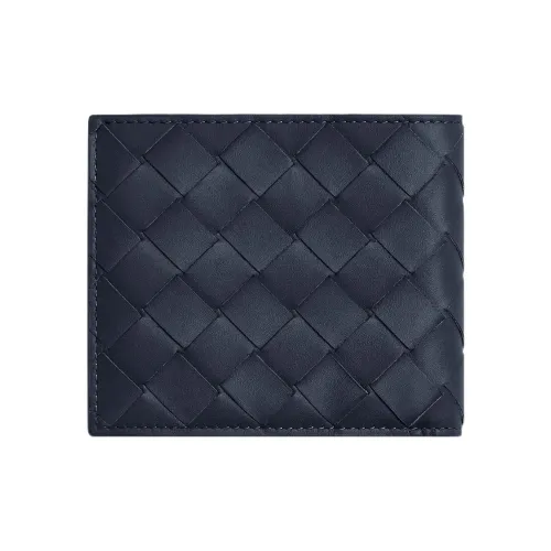 Bottega Veneta Кошелек из коровьей кожи Мужской Космический синий Золото-коричневый