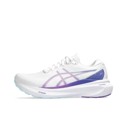Asics Gel Kayano 30 Low Топ Марафон Беговые кроссовки Женские Белый Фиолетовый
