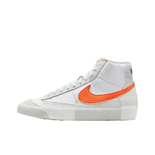Nike Blazer Pro Club Abrasion Resistant MID Топ Скейтборд Кроссовки Мужские Белый Оранжевый