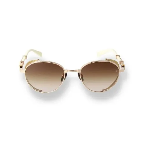 BALMAIN OVAL SUNGLASSES Женские Бежевый