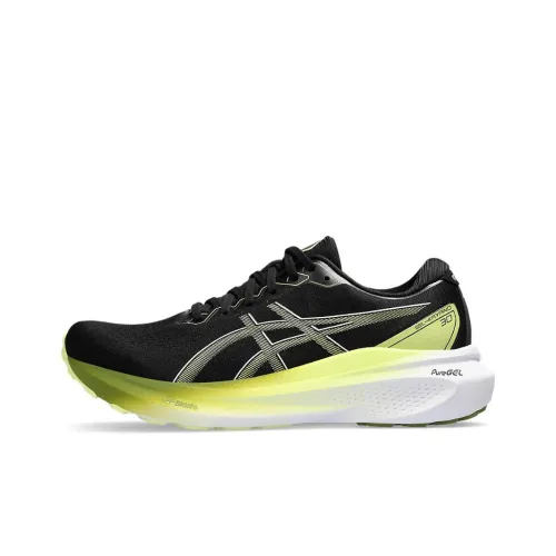 ASICS Gel Kayano 30 Low Top Марафон Беговые кроссовки Мужские Черные Желтые